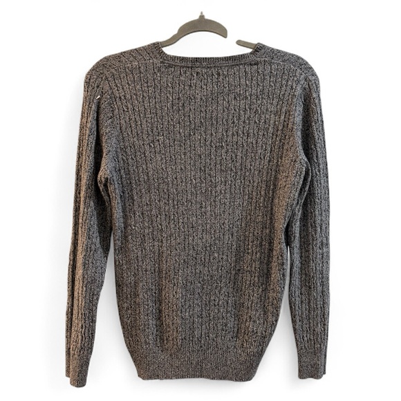 Kim Rogers Women’s 100% Cotton Charcoal Crewneck Knit Sweater in Size Medium - Picture 4 of 7